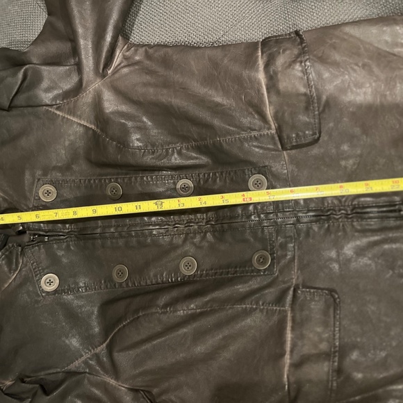 INC Leather Like, lined Brown Jacket Size Medium - Picture 6 of 7